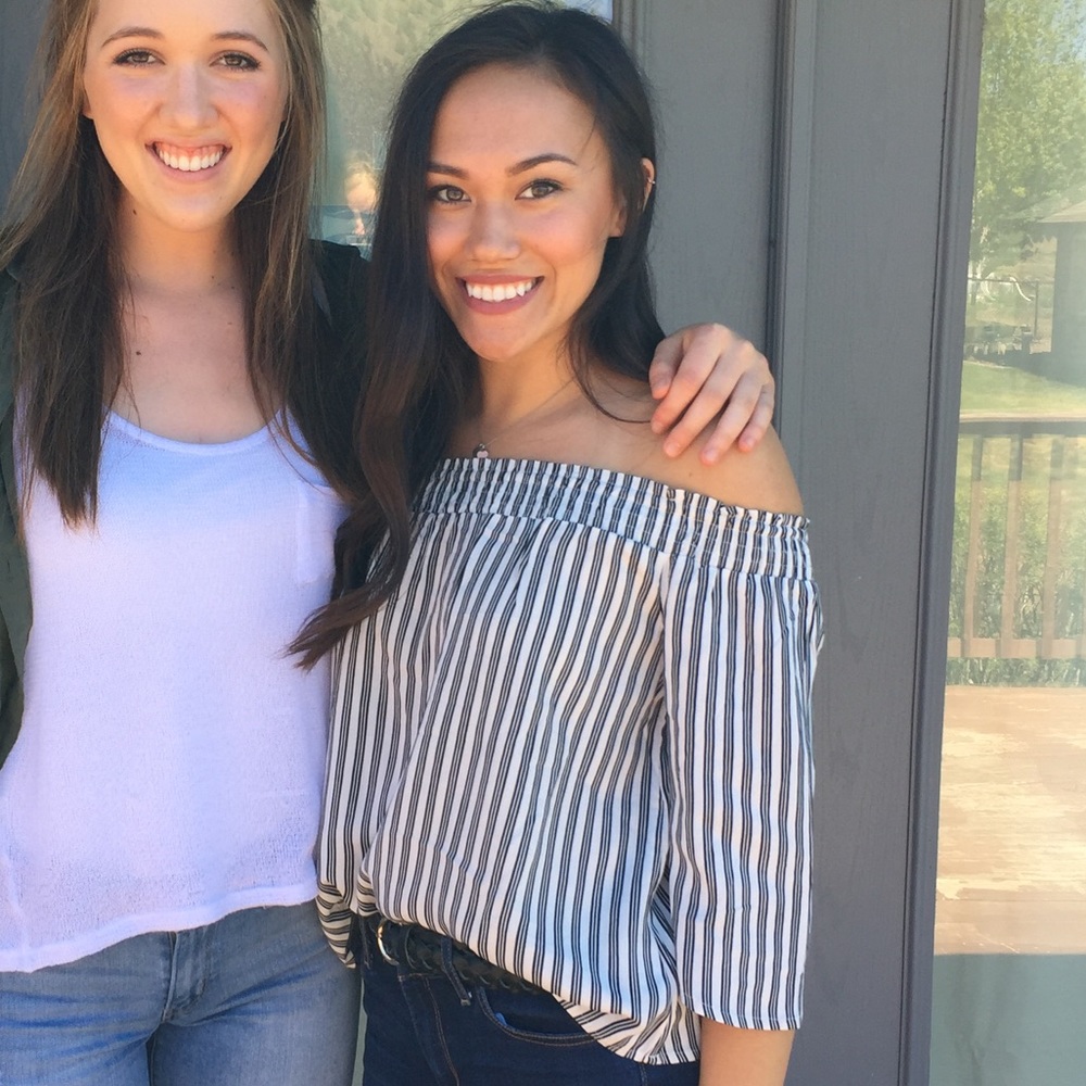 Off the Shoulder Striped Top